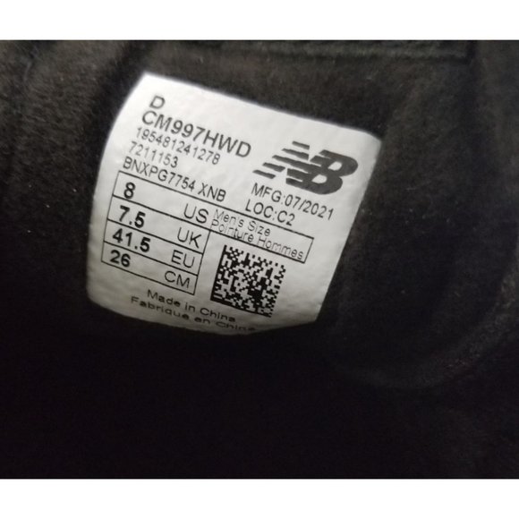 New Balance 997H Sneaker in Workwear Black Mens Size 8 41.5 - Picture 5 of 6